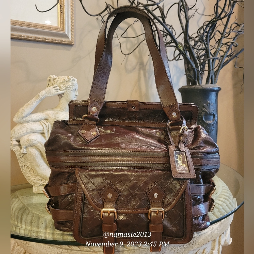 L.A.M.B. by Gwen Stefani Leather Satchel Luxury Designer Handbag #620